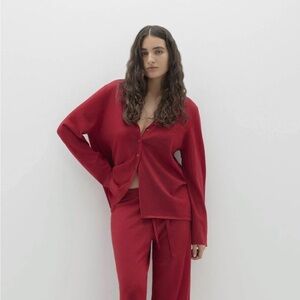 NakedCashmere Red Pajama Set